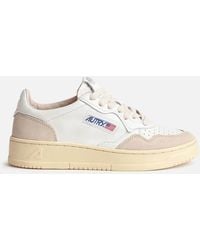 Autry - Medalist Leather And Suede Court Trainers - Lyst