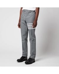Thom Browne Unconstructed Classic Four-bar Stripe Chinos - Grey