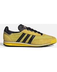 adidas - Sl76 Suede Leather And Crochet Trainers - Lyst