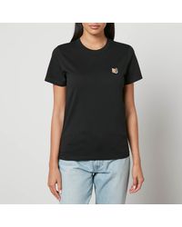 Maison Kitsuné - Fox Motif Cotton-Jersey T-Shirt - Lyst