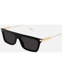 Gucci Black And Yellow Sport Sunglasses for Men | Lyst