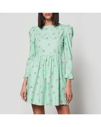 BATSHEVA - Prairie Floral-Printed Cotton Mini Dress - Lyst