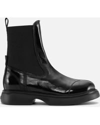Ganni - Everyday Mid Patent Leather Chelsea Boots - Lyst