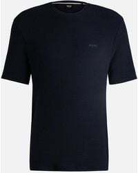 BOSS - Ribbed Woven Lounge T-Shirt - Lyst