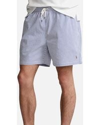 Polo Ralph Lauren - Traveller Striped Seersucker Swim Shorts - Lyst