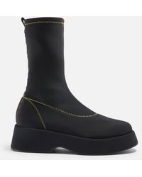 Ganni - Retro Stretch Recycled-Jersey Sock Boots - Lyst
