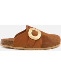 See By Chloé - Chany Fussbelt Suede Mules - Lyst