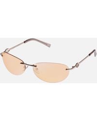 Le Specs - Slinky Metal Oval-frame Sunglasses - Lyst