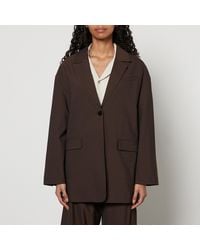Ganni - Crepe Blazer - Lyst
