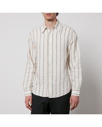 NN07 - Quinsy Striped Cotton-Canvas Shirt - Lyst