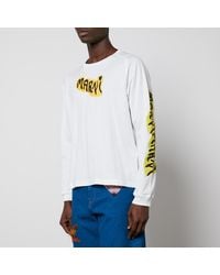 Marni - Graffiti Logo-Print Cotton-Jersey T-Shirt - Lyst