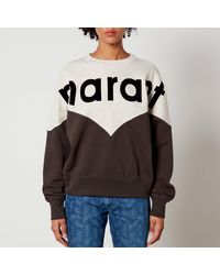 Isabel Marant - Houston Cotton-Blend Bi Colour Logo Sweatshirt - Lyst