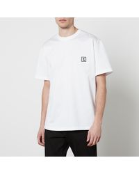 WOOYOUNGMI - Back Script Logo Cotton-Jersey T-Shirt - Lyst