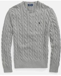Polo Ralph Lauren Cable Knit Cotton Jumper - Grey