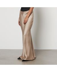Anine Bing - Bias-Cut Satin-Silk Maxi Skirt - Lyst