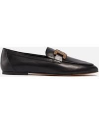 Tod's - Loafers In Leather With Chain Detail - Lyst