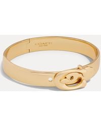 COACH - C Buckle Gold-tone Bracelet - Lyst