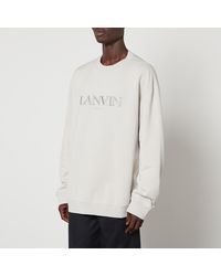 Lanvin - Classic Paris Embroidered Cotton Sweatshirt - Lyst
