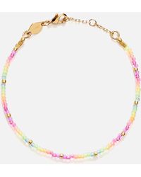 Anni Lu - Neon Rainbow 18-karat Gold-plated Beaded Bracelet - Lyst