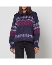 Isabel Marant - Marant Étoile Dully Intarsia Wool-Blend Jumper - Lyst