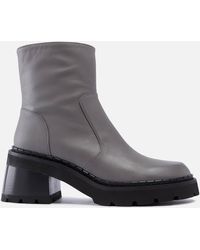 BY FAR - Norris Leather Heeled Ankle Boots - Lyst