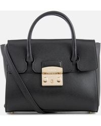 Furla Metropolis Small Satchel Bag - Black