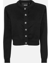 ROTATE BIRGER CHRISTENSEN - Fitted Button-Down Knitted Cardigan - Lyst