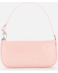 BY FAR Rachel Embossed Leather Bag - Pink
