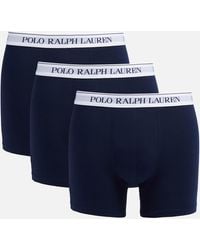 Polo Ralph Lauren 3-pack Cotton-blend Boxer Briefs - Blue