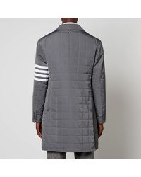 for Men Grey Mens Coats Thom Browne Coats Thom Browne Padded Wool-blend Coat in Grey Save 32% 