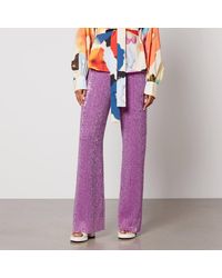 Stine Goya - Markus Sequined Jersey Trousers - Lyst