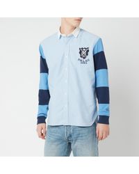 Polo Ralph Lauren Stripe Sleeve Oxford Shirt - Blue