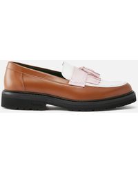 VINNY'S - Richee Tri-Tone Leather Tassel Loafers - Lyst