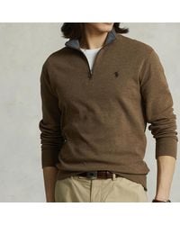 Polo Ralph Lauren - Cotton-Jersey Half-Zip Jumper - Lyst