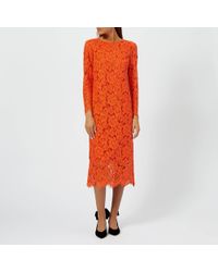 Ganni Jerome Lace Dress - Red