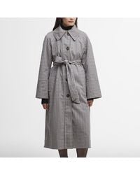 Barbour - Beatrix Check Showerproof Cotton-Blend Trench Coat - Lyst