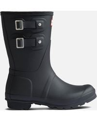 HUNTER - Original Short Multi Buckle Rubber Wellies - Lyst