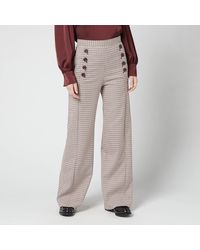 See By Chloé See By Chloé Check Tailoring Trousers - Multicolour