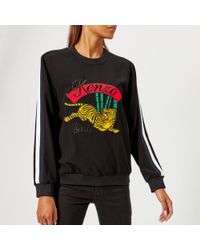 KENZO Crepe Back Satin New Tiger Jumper - Black