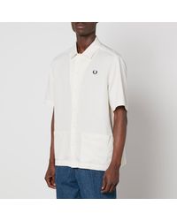 Fred Perry - Cotton And Linen-Blend Piqué Shirt - Lyst