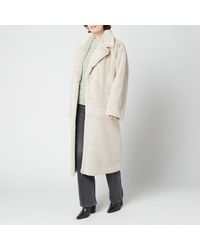 Stand Studio Maria Faux Fur Soft Teddy Coat - White