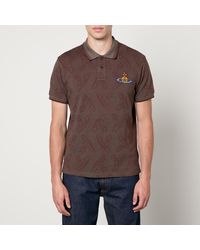 Vivienne Westwood - Allover Orb Cotton Polo Shirt - Lyst