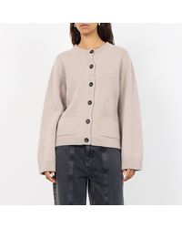 Levete Room - Leveté Room Pearl Merino Wool-Blend Knit Cardigan - Lyst