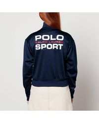 gym and workout clothes Womens Activewear gym and workout clothes Polo Ralph Lauren Activewear Polo Ralph Lauren Fleece Cappuccio in Navy - Save 46% Blue 