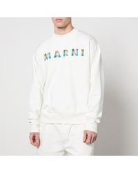 Marni - Logo-Print Cotton-Jersey Sweatshirt - Lyst