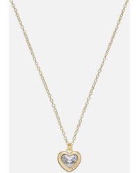COACH - Heart Gold-tone Pendant Necklace - Lyst
