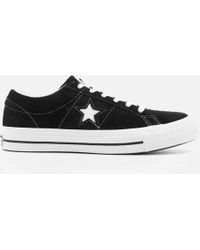 converse one star all black leather