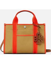 Tory Burch Leather Britten Small Slouchy Tote (SHF-21433) – LuxeDH