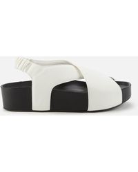 Simon Miller Vegan Cross Dip Cross Front Sandals - White