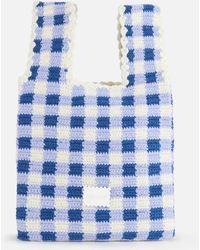 Shrimps Wallace Knitted Tote Bag - Blue